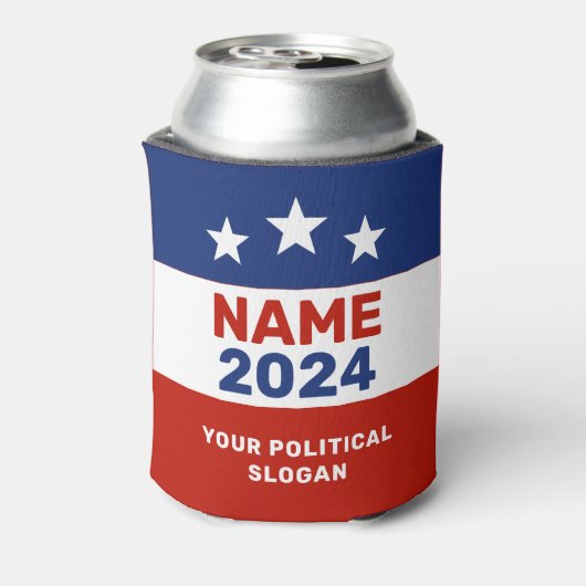 2024年の政治キャンペーンの米国赤青の選挙 缶クーラー (缶裏面)