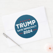 2024年の救トランプ民主主義トランプ ラウンドシール (封筒)