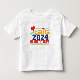 2024年の新しい姉Tシャツ トドラーTシャツ