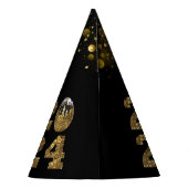 2024年の新しい年イブパーティー- – ボール – ニューヨーク金ゴールド- パーティーハット (裏面)