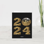 2024年の新しい年イブ – 金ゴールド- シーズンカード (裏面)
