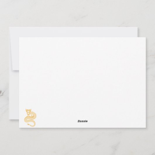 2024年の新年を祝う中国のドラゴン シーズンカード (裏面)