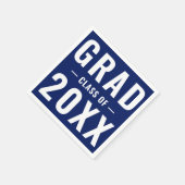 2024年の暗黒海軍タイポグラフィ卒業 スタンダードカクテルナプキン (角)