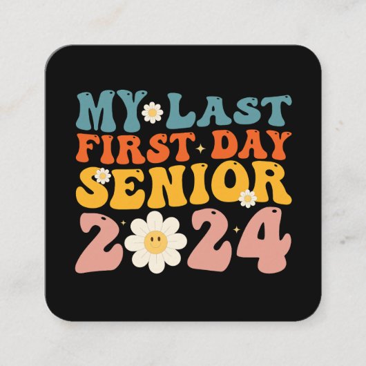 2024年の最後の初日のシニア・クラス スクエア名刺 (正面)