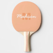 2024年の桃の色とカスタムモノグラム名 卓球ラケット (正面)
