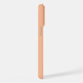 2024年の桃の色とカスタムモノグラム名 iPhoneケース (右側面)