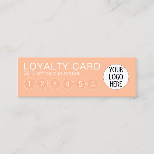 2024年の桃の色と会社のロカスタムゴ ロイヤリティカード (正面)