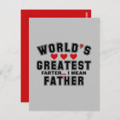 2024年の父最高の父の日 ポストカード (正面/裏面)