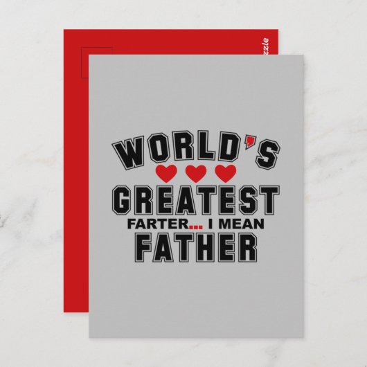 2024年の父最高の父の日 ポストカード (正面/裏面)