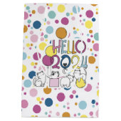 2024年の猫との遊お正月 ミディアムペーパーバッグ (裏面)