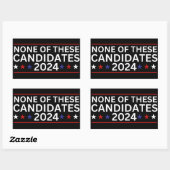 2024年の皮肉なフーおもしろいム候補なし 長方形シール (シート)