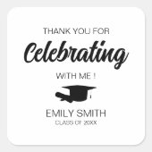 2024年の祝卒業生に感謝 スクエアシール (正面)