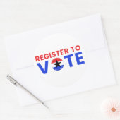 2024年の米国選挙投票者に登録 ラウンドシール (封筒)