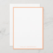 2024年の色：桃パーソナライズされた エンクロージャーカード (正面/裏面)