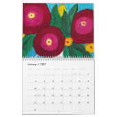 2024年の花 カレンダー (1月 2027)