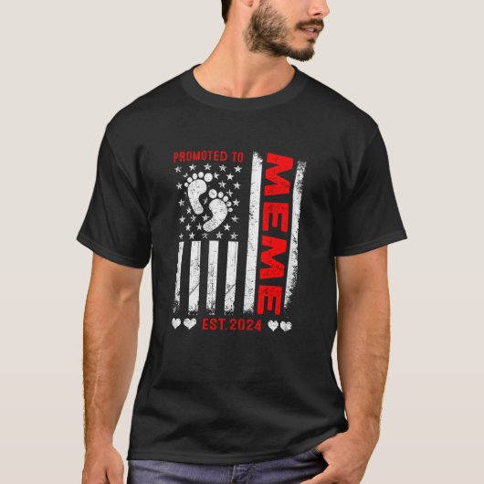 2024年の蛾に昇進したアメリカ合衆国ミーム旗 Tシャツ (正面)