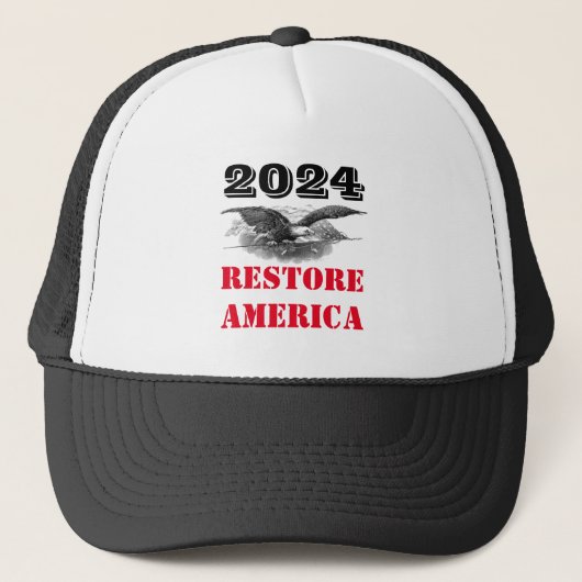 2024年の選挙でアメリカのトラック運転手の帽子を復元 キャップ (正面)