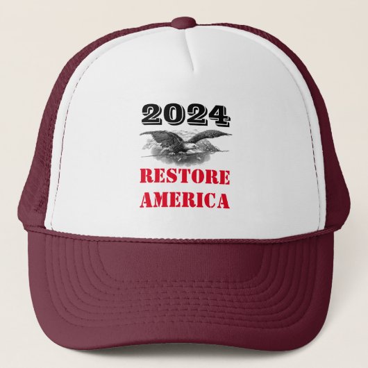2024年の選挙でアメリカのトラック運転手の帽子を復元 キャップ (正面)
