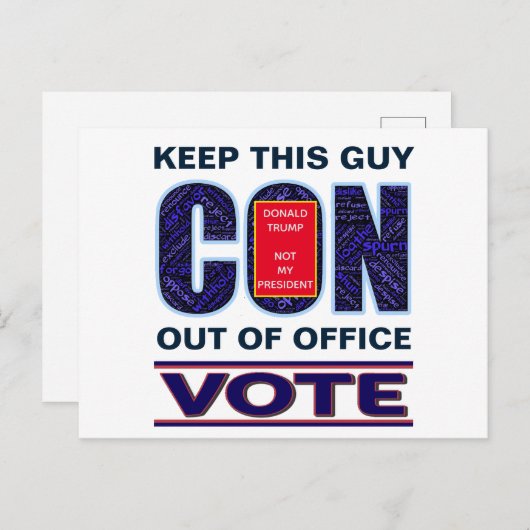 2024年の選挙でブルーレジス大統領のトに投票 ポストカード (正面/裏面)