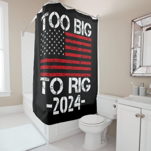 2024年の選挙で大きすぎる シャワーカーテン (インサイチュ)
