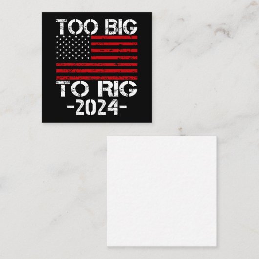 2024年の選挙で大きすぎる スクエア名刺 (正面/裏面)