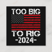 2024年の選挙で大きすぎる スクエア名刺 (正面)