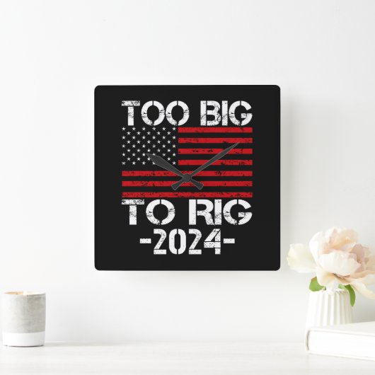 2024年の選挙で大きすぎる スクエア壁時計 (ホーム)
