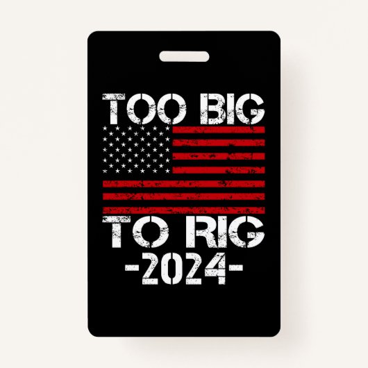 2024年の選挙で大きすぎる バッジ (正面)