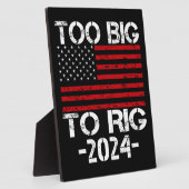 2024年の選挙で大きすぎる フォトプラーク (側面)