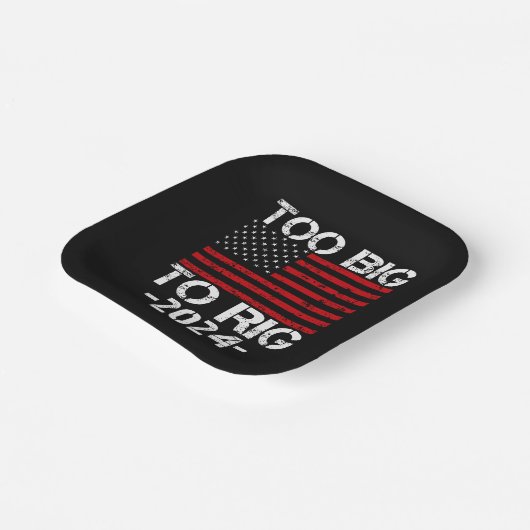 2024年の選挙で大きすぎる ペーパープレート (傾斜あり)