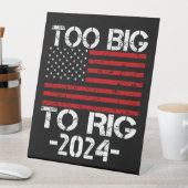 2024年の選挙で大きすぎる 台座サイン (インサイチュ)