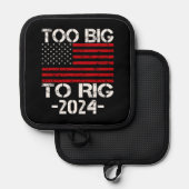 2024年の選挙で大きすぎる 鍋敷き (正面/裏面)