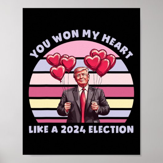 2024年の選挙のように私の心を掴んだ 笑えるトランプ ポスター (正面)
