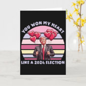 2024年の選挙のように私の心を掴んだ 笑 Funny Trump カード (黄色い花)