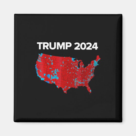 2024年の選挙結果の正確なマップTrump Mega マグネット (正面)