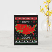 2024年の選挙結果醜いセーターの正確な地図 カード (黄色い花)