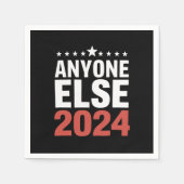 2024年の選挙運動の政治団体おもしろい スタンダードカクテルナプキン (正面)