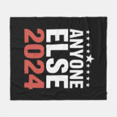 2024年の選挙運動の政治団体おもしろい フリースブランケット (正面(横))