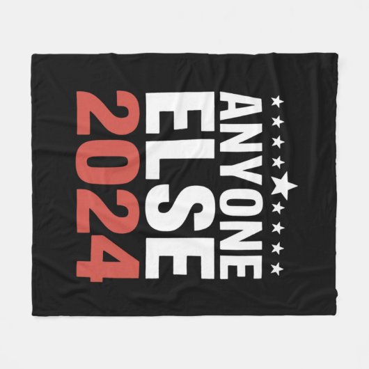 2024年の選挙運動の政治団体おもしろい フリースブランケット (正面(横))