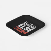 2024年の選挙運動の政治団体おもしろい ペーパープレート (傾斜あり)