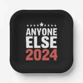 2024年の選挙運動の政治団体おもしろい ペーパープレート (正面)