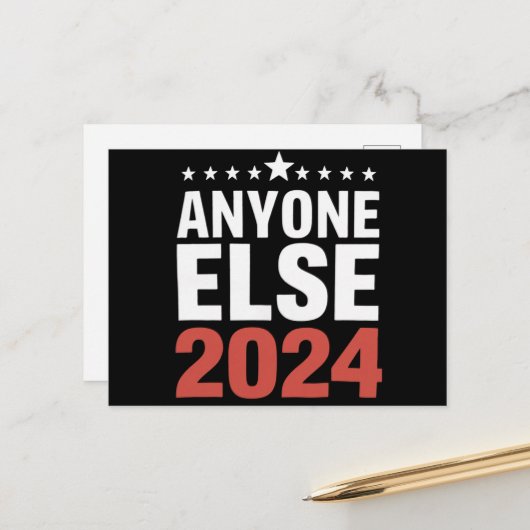 2024年の選挙運動の政治団体おもしろい ポストカード (正面/裏面インサイチュ)