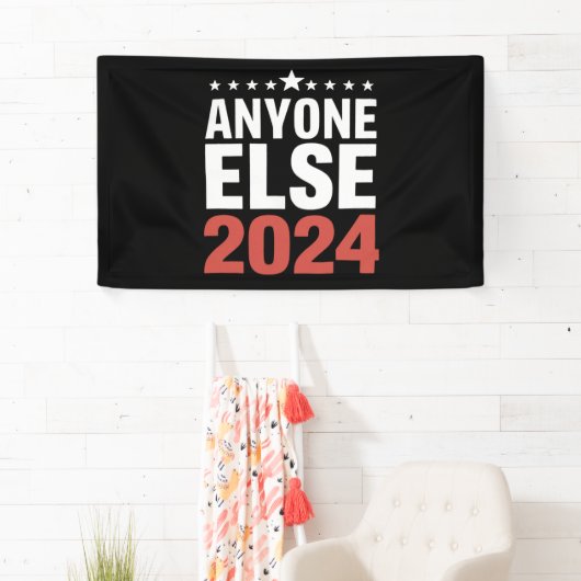 2024年の選挙運動の政治団体おもしろい 横断幕 (インサイチュ)