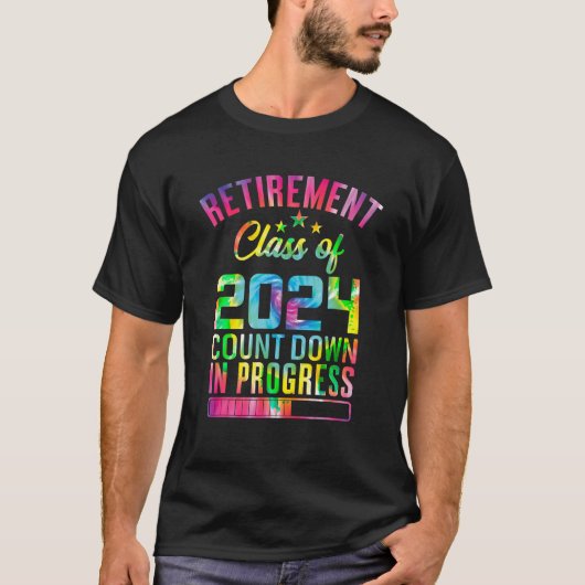 2024年の除・売却区分カウントダウン進捗退職者 Tシャツ (正面)