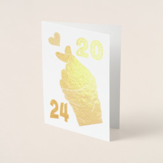 2024年の韓国ハート 箔カード (正面)