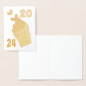 2024年の韓国ハート 箔カード (ディスプレー)