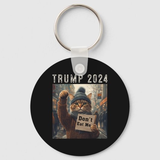 2024年の食べトランプに猫を使わない キーホルダー (正面)