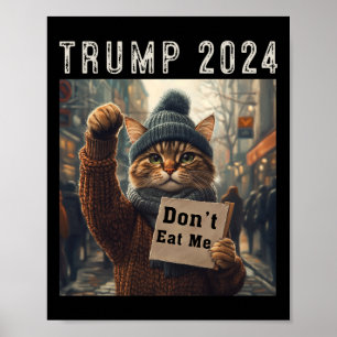 2024年の食べトランプに猫を使わない ポスター