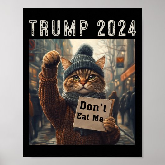 2024年の食べトランプに猫を使わない ポスター (正面)