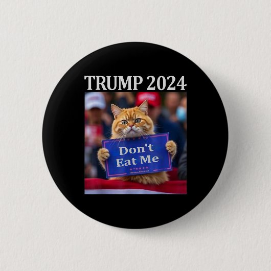 2024年の食べトランプに猫を使わない 缶バッジ (正面)
